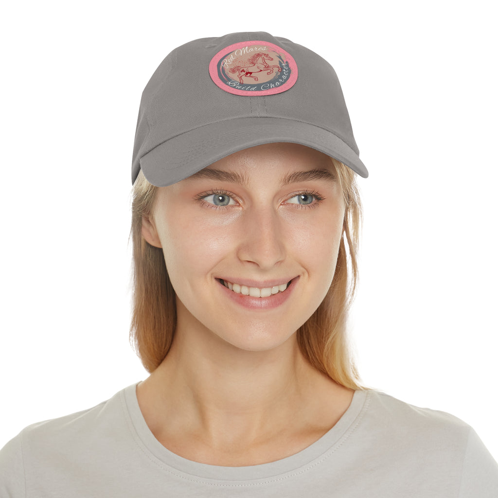 Red Mares Build Character Hat with Leather Patch (Round)