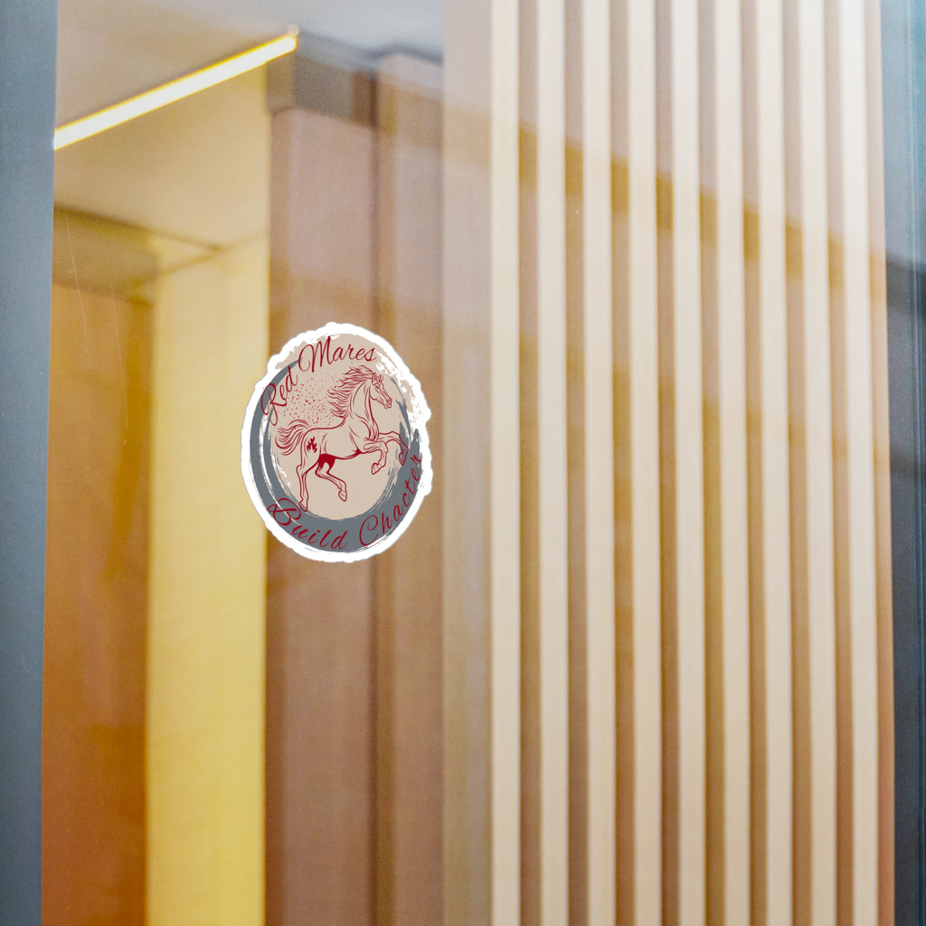 Red Mares Build Character Kiss-Cut Vinyl Sticker