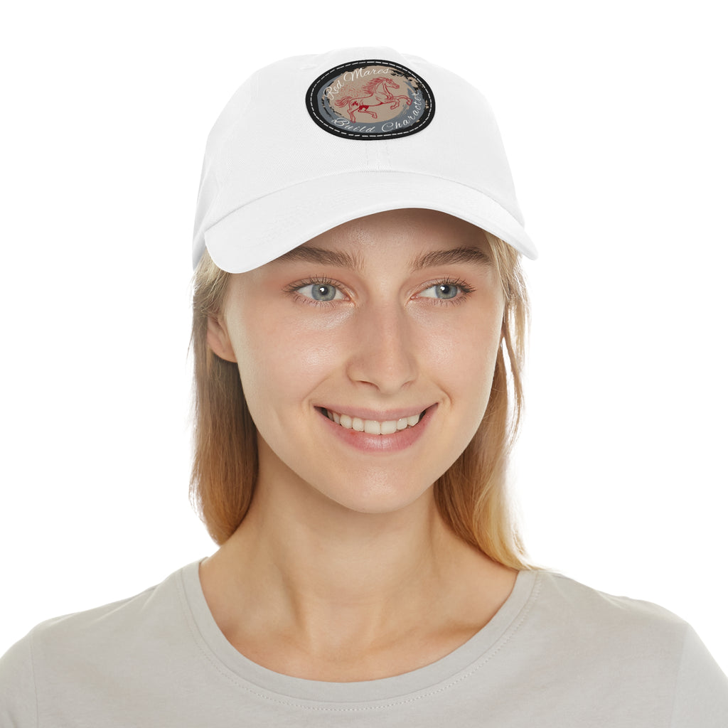 Red Mares Build Character Hat with Leather Patch (Round)