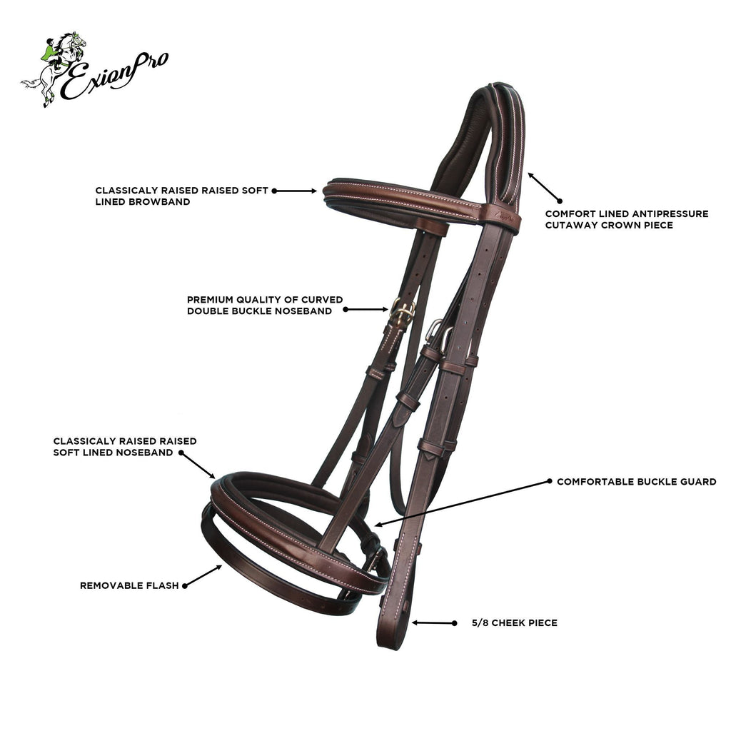 Replacement Crownpiece of ExionPro Pressure Relief Crown Raised Padded Jumping Bridle