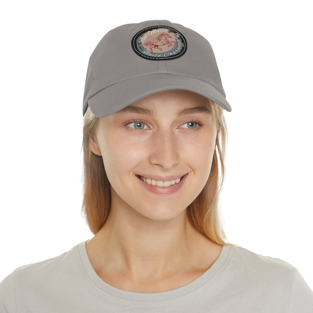 Red Mares Build Character Hat with Leather Patch (Round)