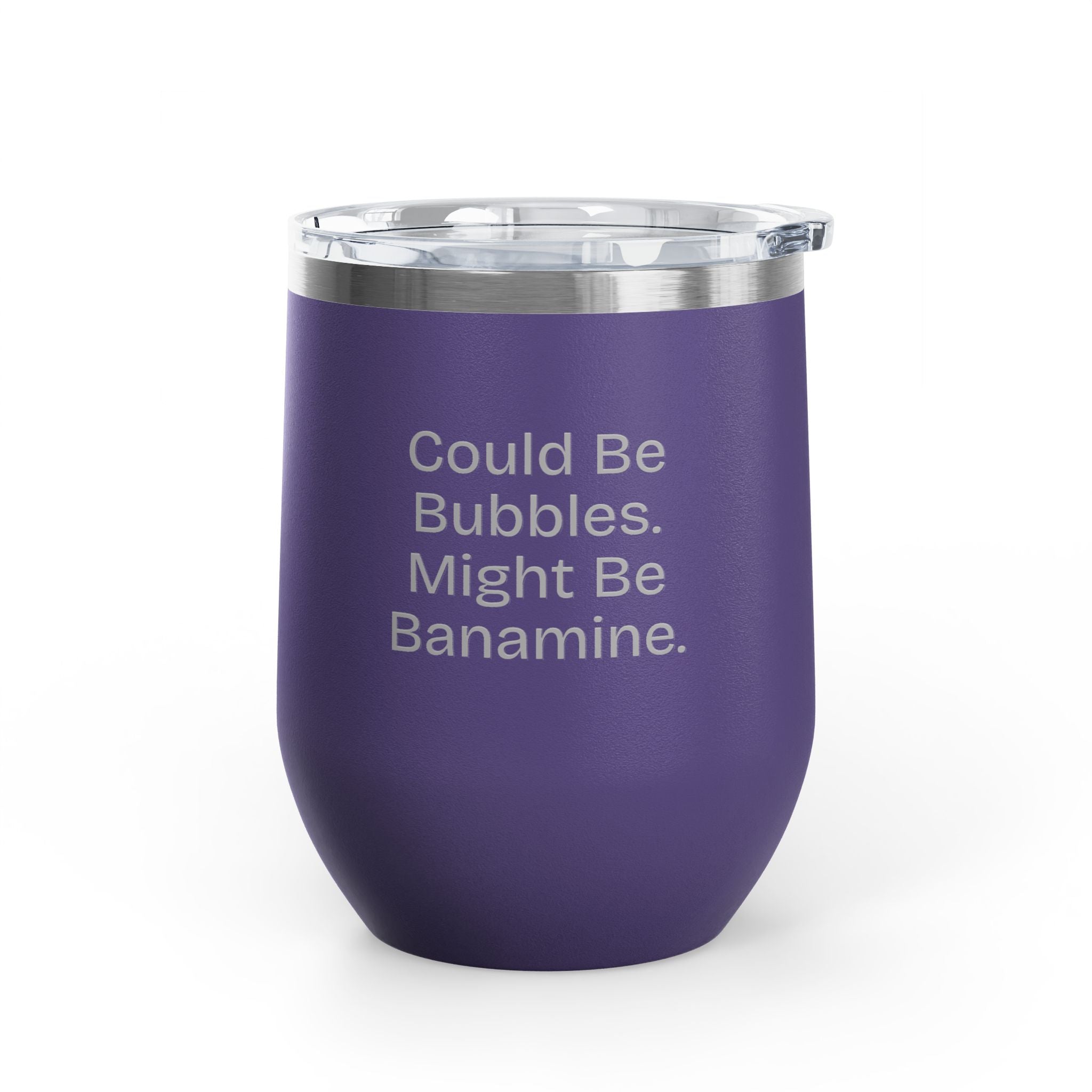 Wine Tumbler, 12oz - Bubbles/Banamine