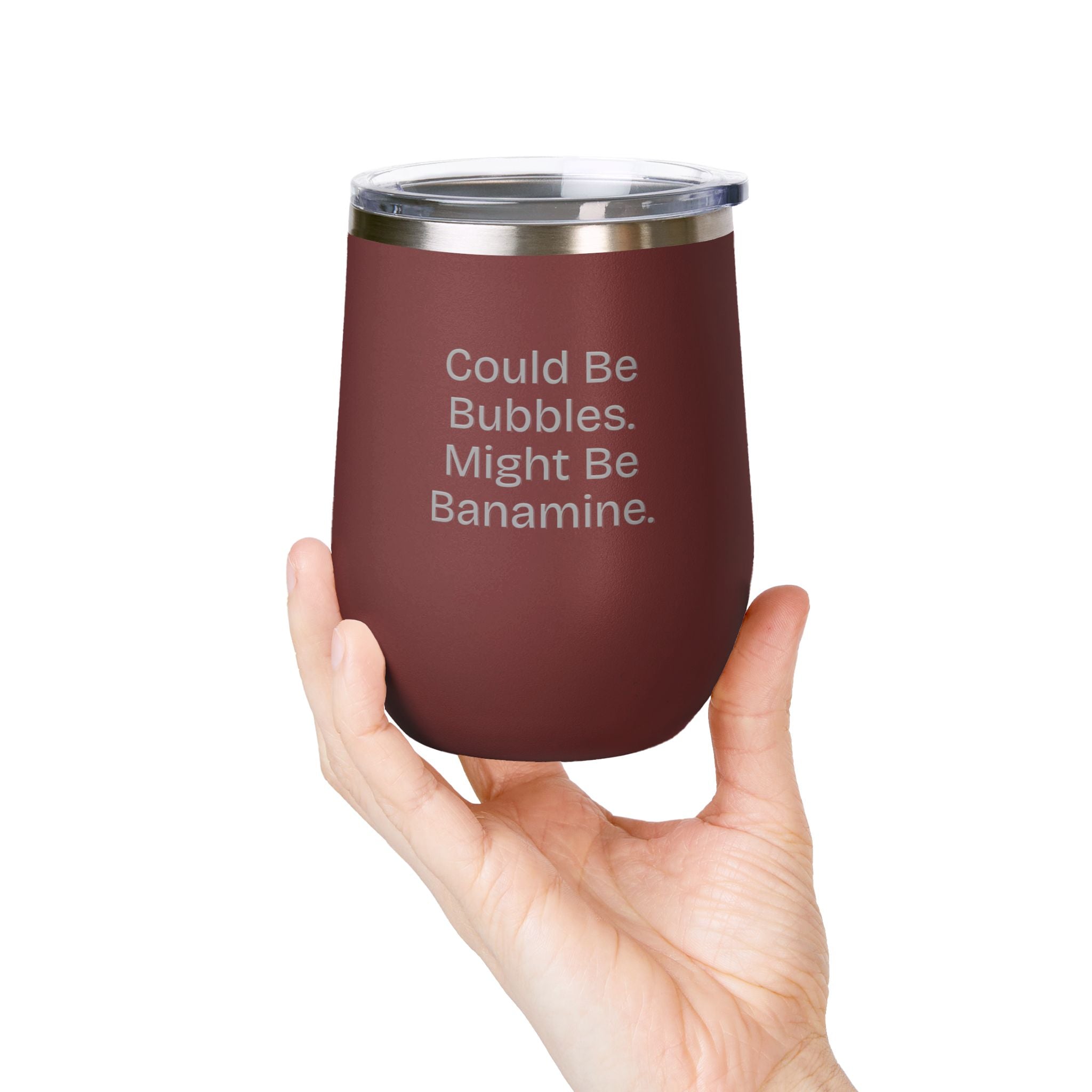 Wine Tumbler, 12oz - Bubbles/Banamine