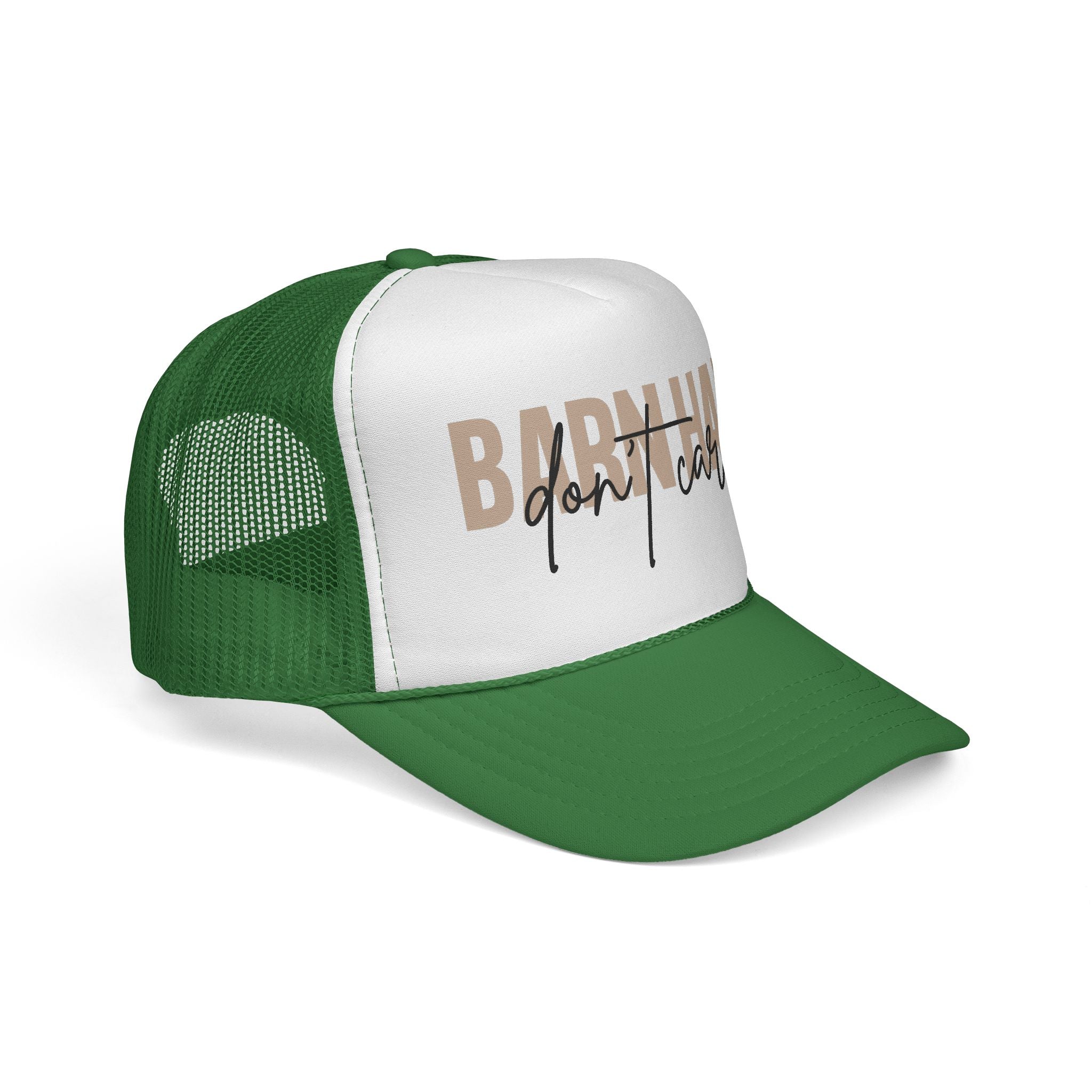 Trucker Cap — "Bad Hair Don't Care" Retro Mesh Hat