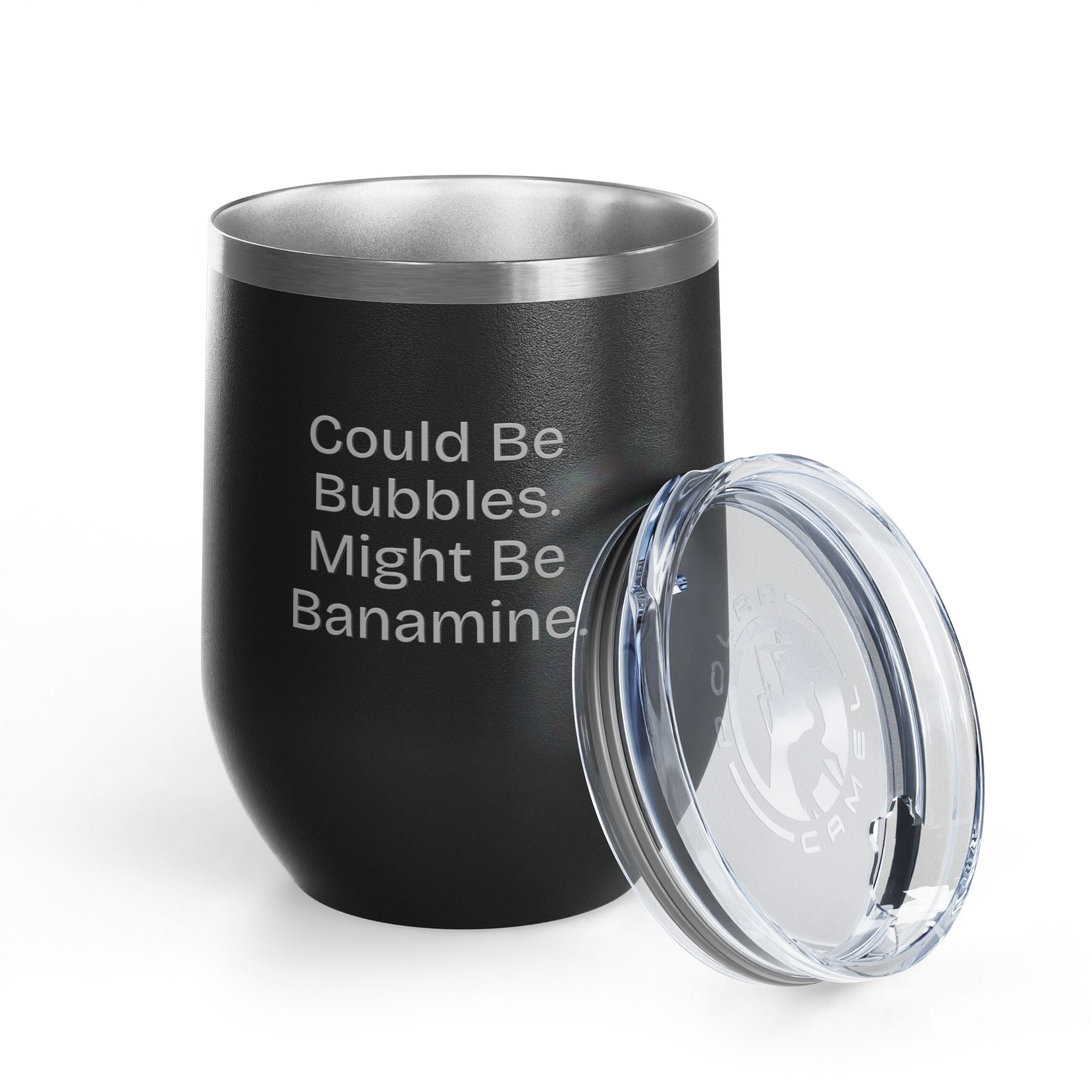 Wine Tumbler, 12oz - Bubbles/Banamine