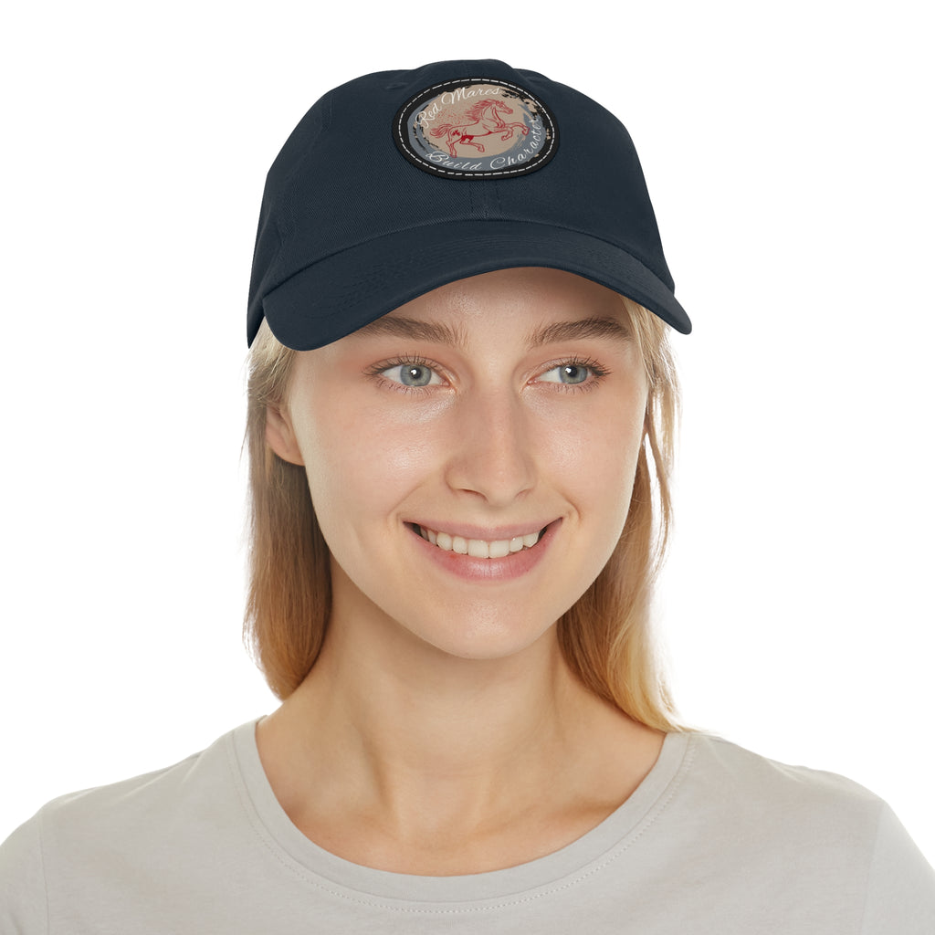 Red Mares Build Character Hat with Leather Patch (Round)