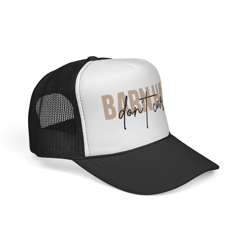 Trucker Cap — "Bad Hair Don't Care" Retro Mesh Hat