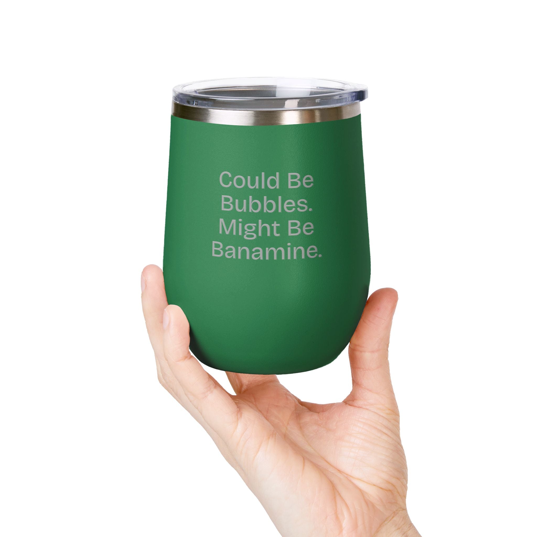 Wine Tumbler, 12oz - Bubbles/Banamine