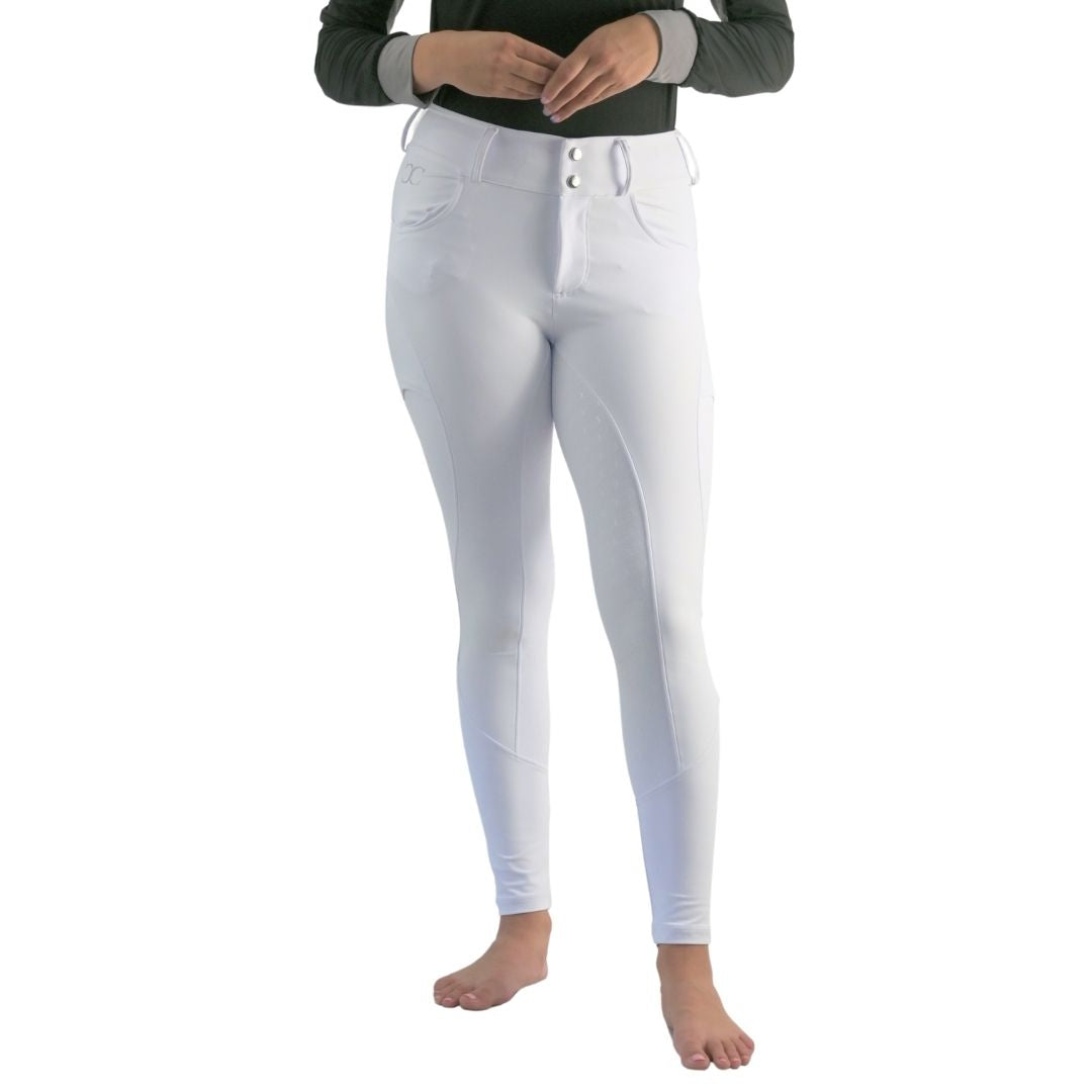 White Just Right Summer Breeches + Free Bit Belt
