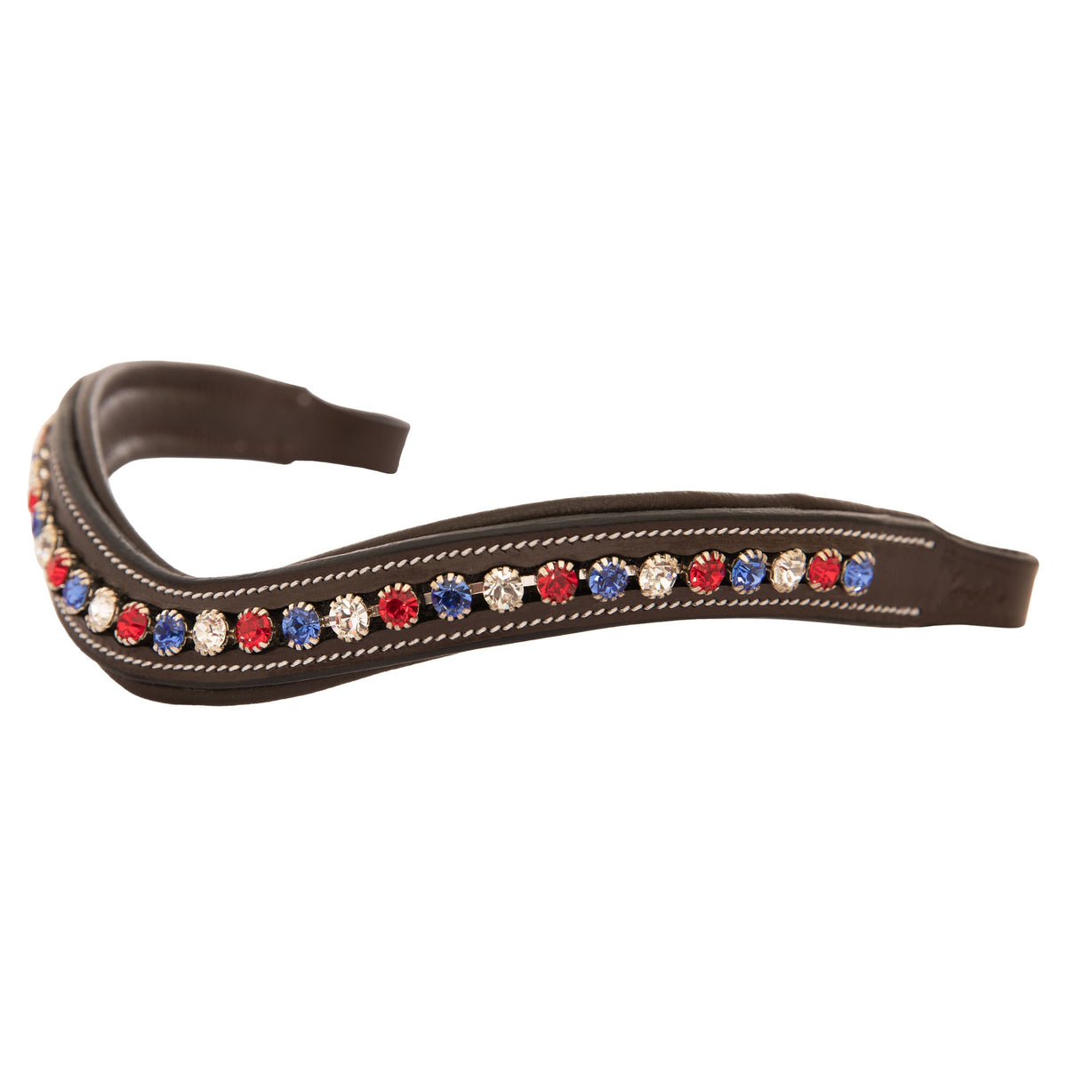 ExionPro Designer Red, Blue & White linked Crystal Browband