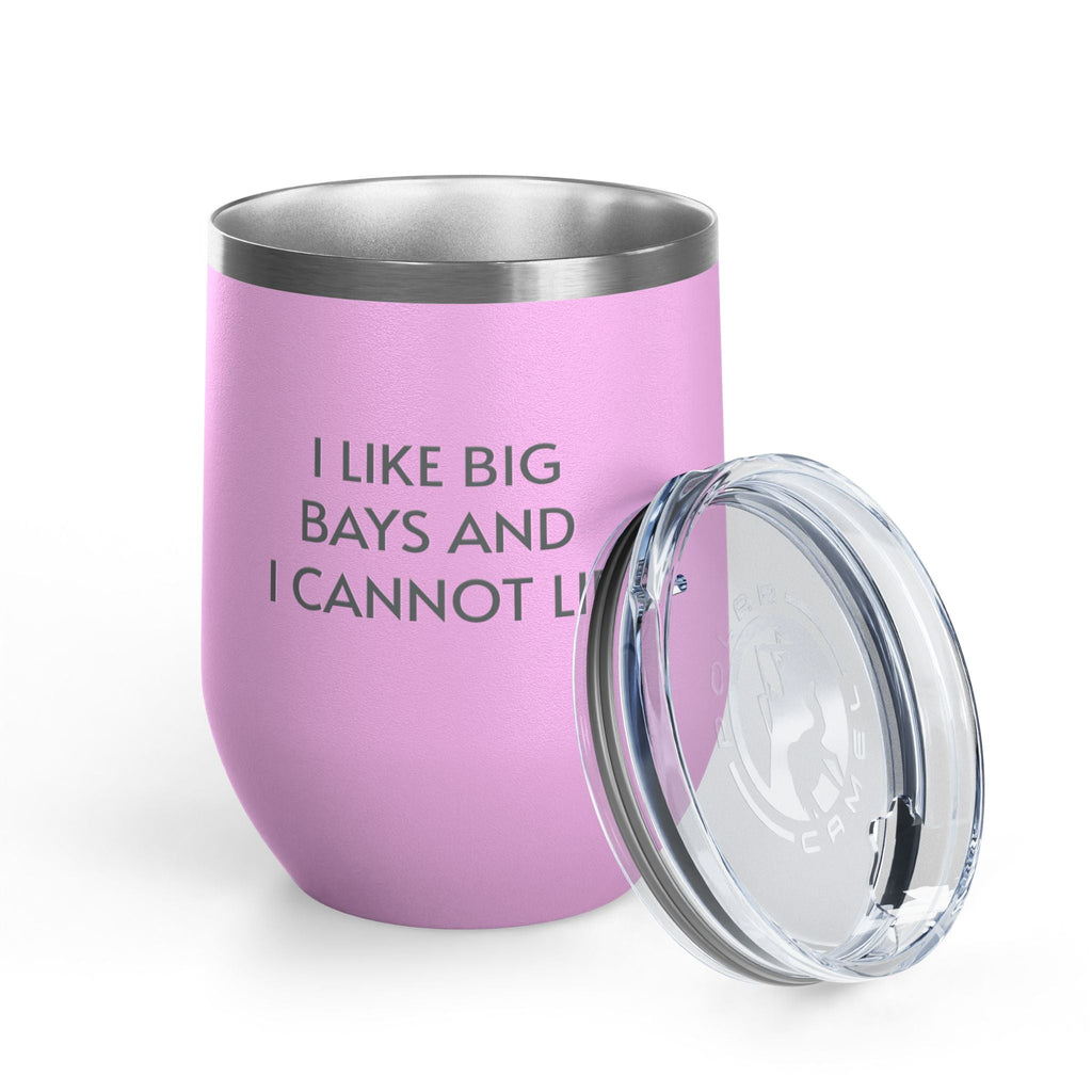 Wine Tumbler, 12oz - I LIke Big Bays - Pastels