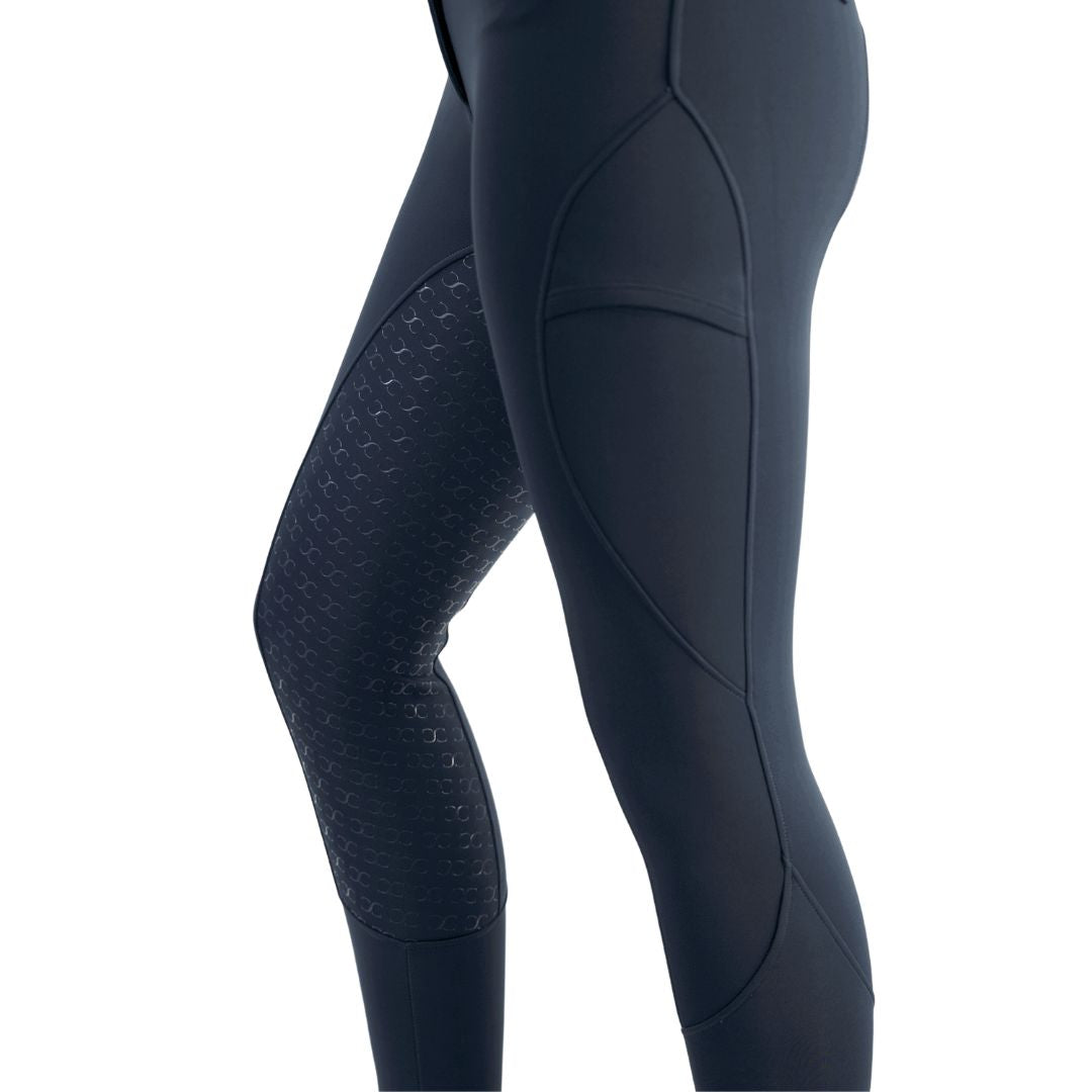 Navy Blue Mid-Weight Winter Full Seat Breeches with Free Bit Belt