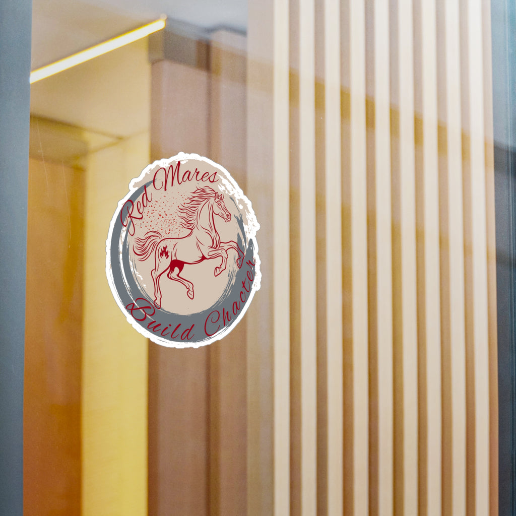 Red Mares Build Character Kiss-Cut Vinyl Sticker