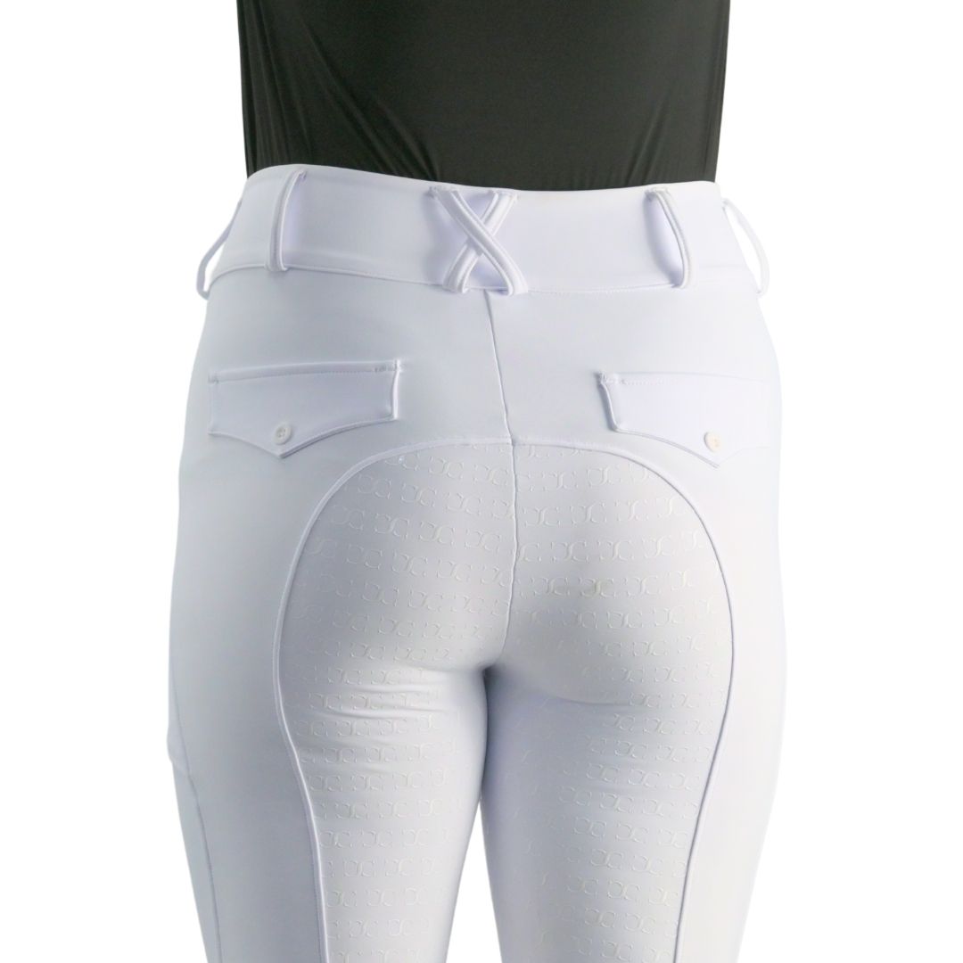White Just Right Summer Breeches + Free Bit Belt