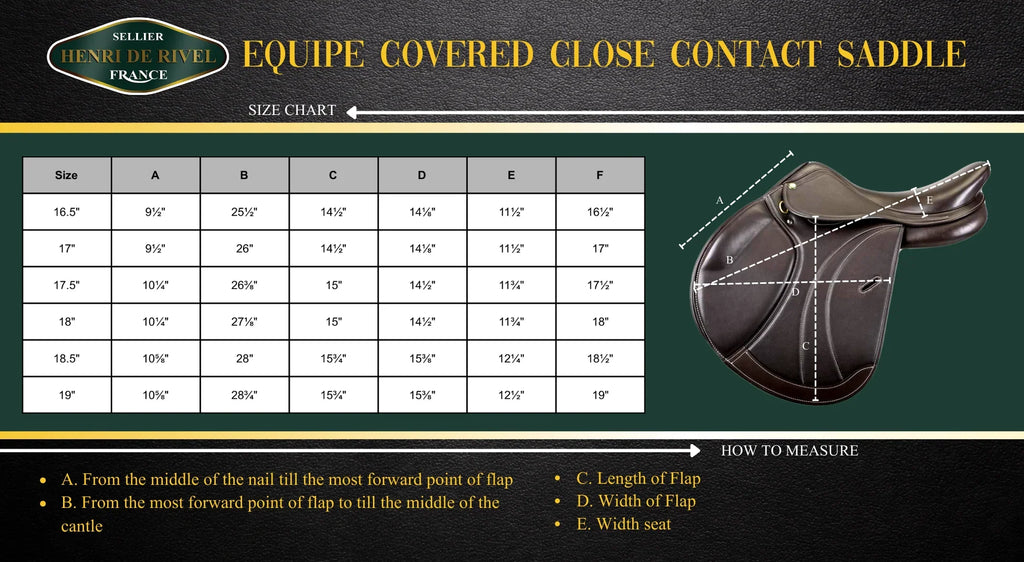 Henri de Rivel Millennium Covered Close Contact Saddle