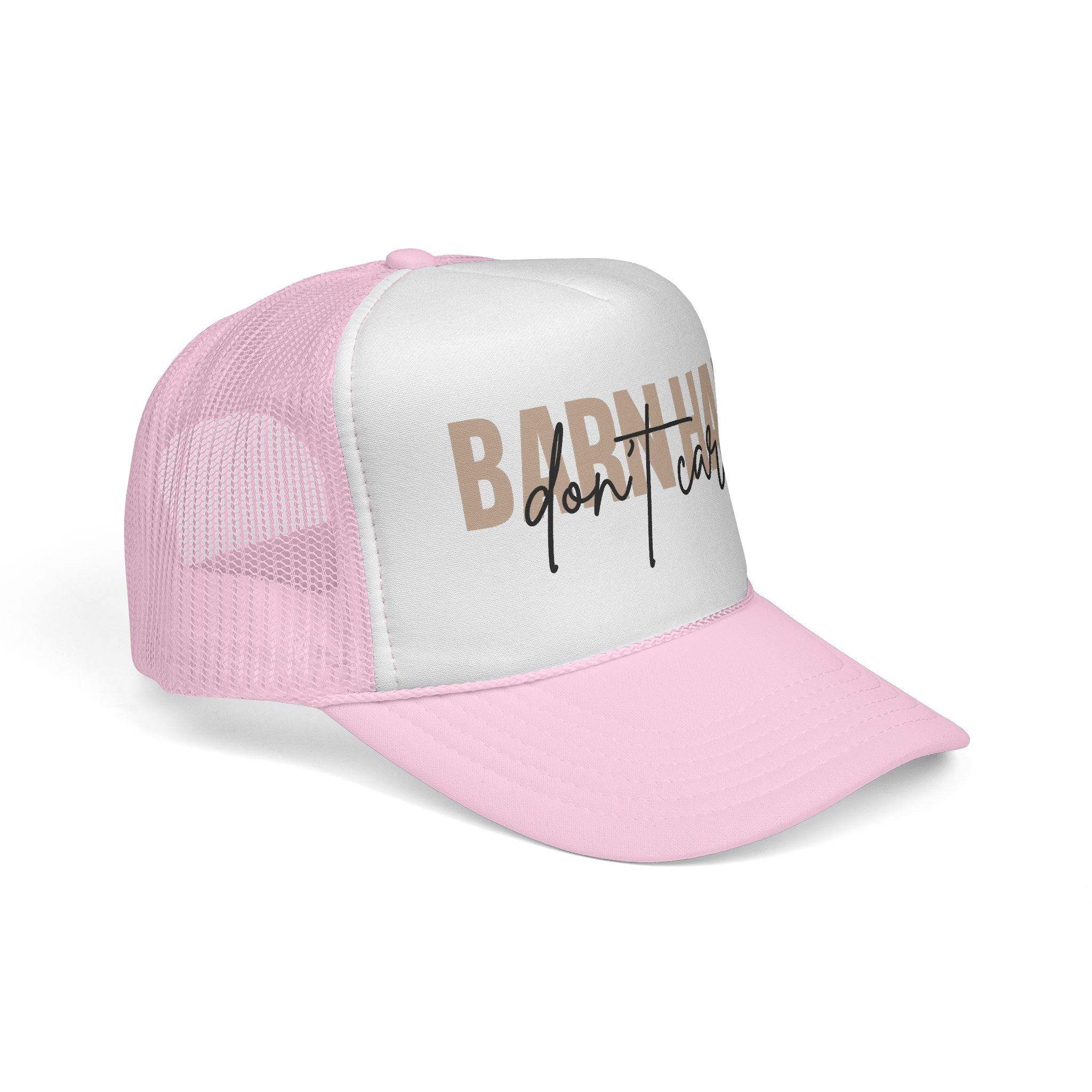 Trucker Cap — "Bad Hair Don't Care" Retro Mesh Hat
