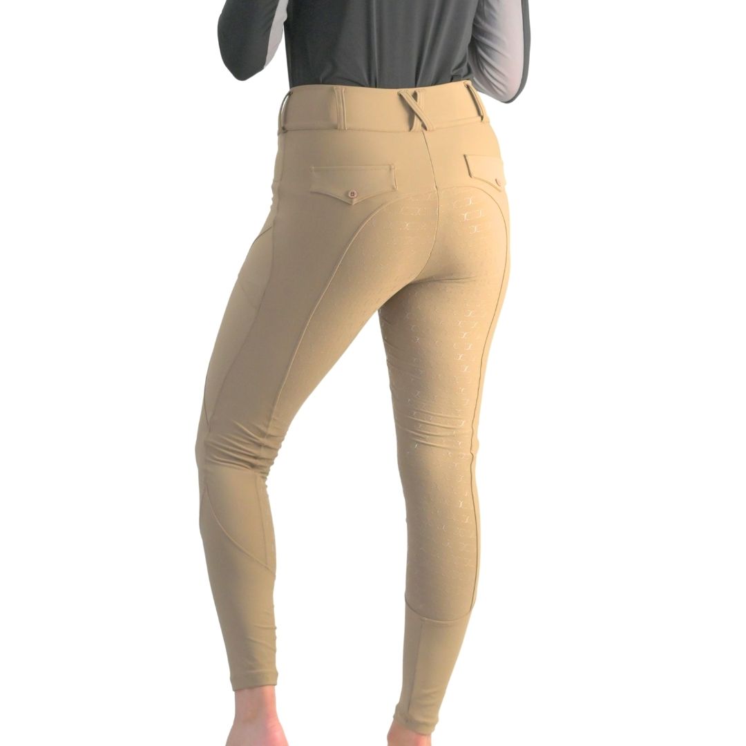 Beige Just Right Summer Breeches + Free Bit Belt