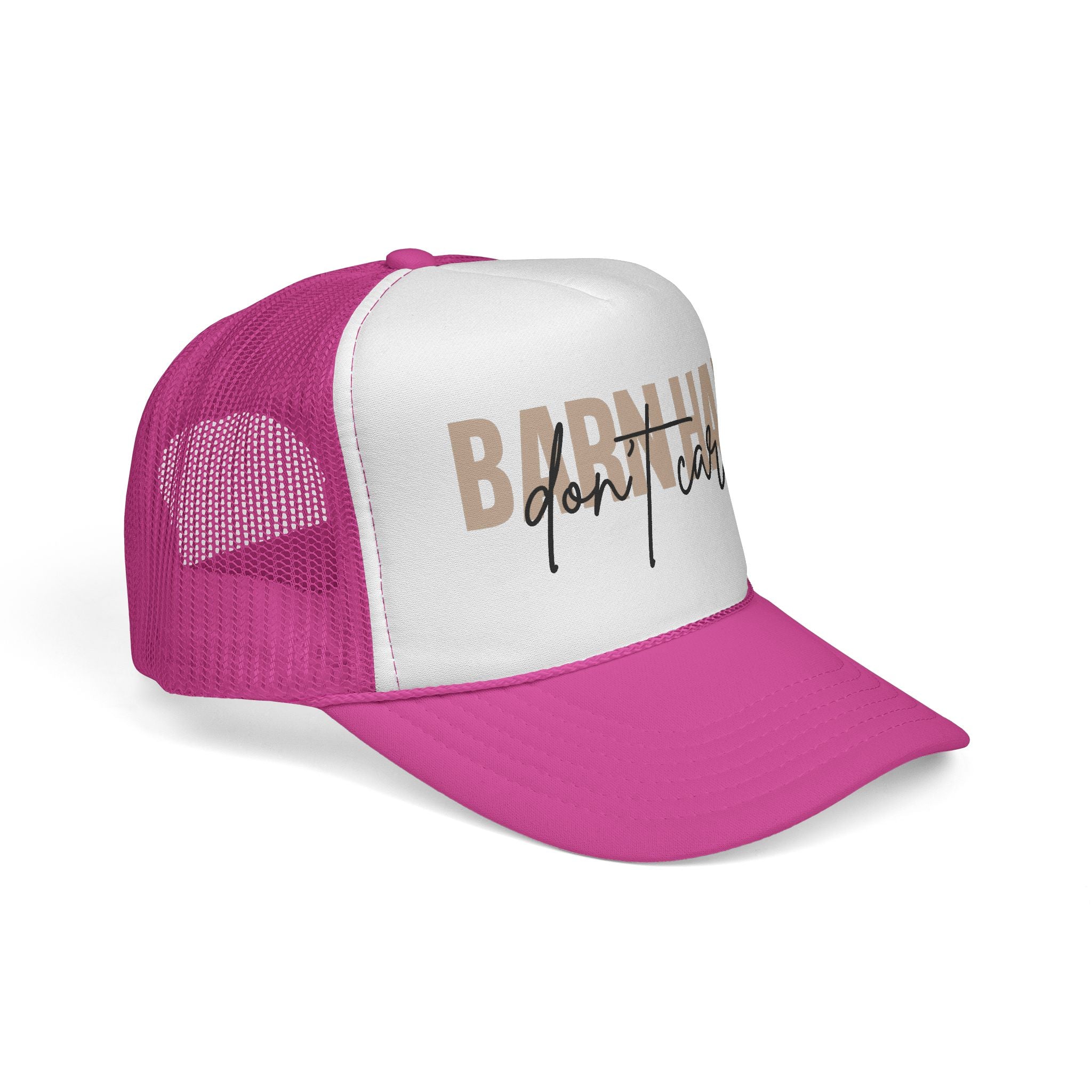 Trucker Cap — "Bad Hair Don't Care" Retro Mesh Hat