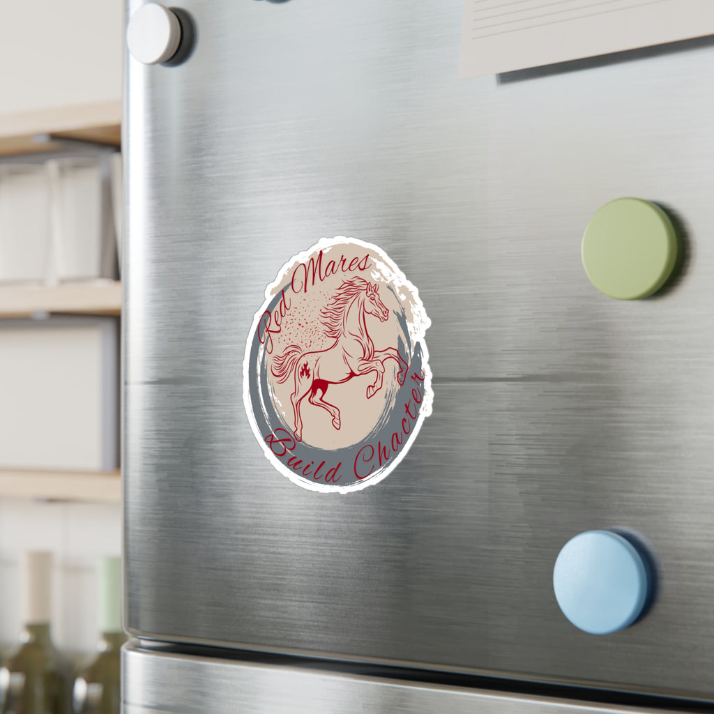Red Mares Build Character Kiss-Cut Vinyl Sticker