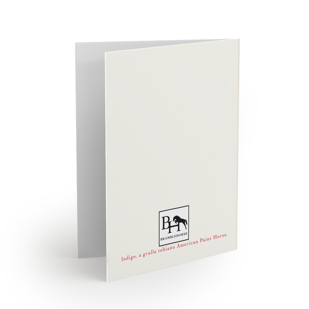 Merry Christmas Horse Greeting Cards Set, Indigo