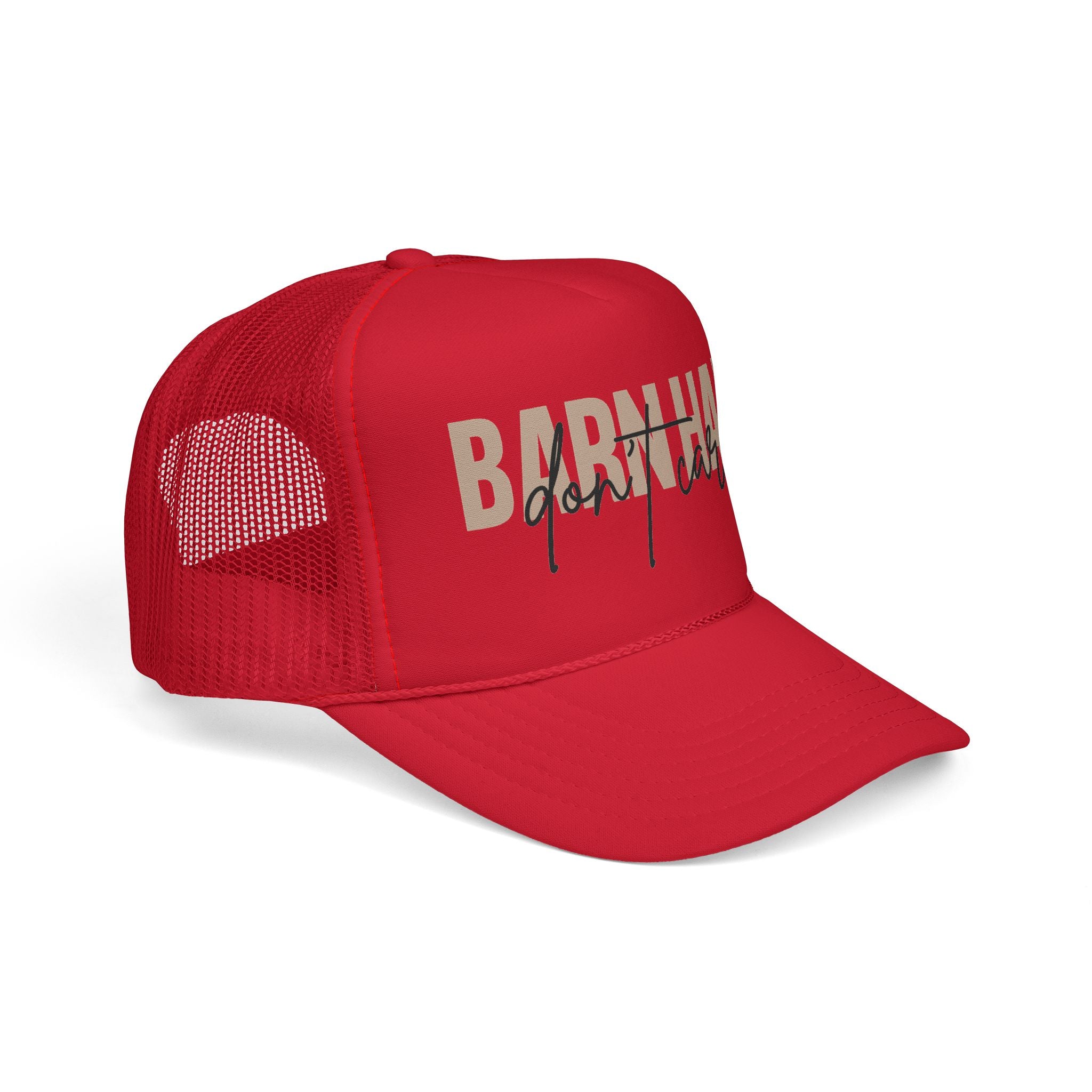 Trucker Cap — "Bad Hair Don't Care" Retro Mesh Hat