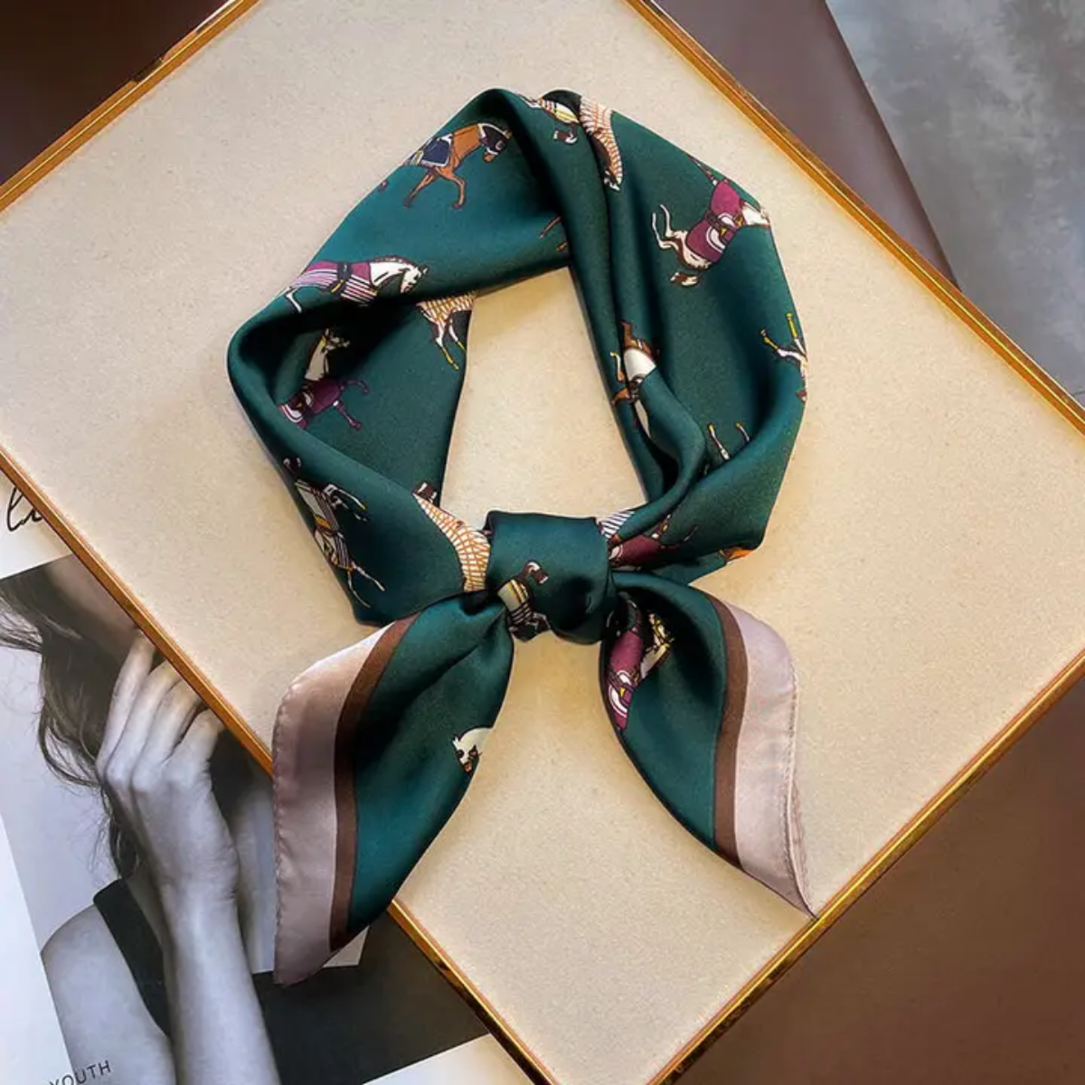 Equestrian Snaffle Bit Silk Scarf