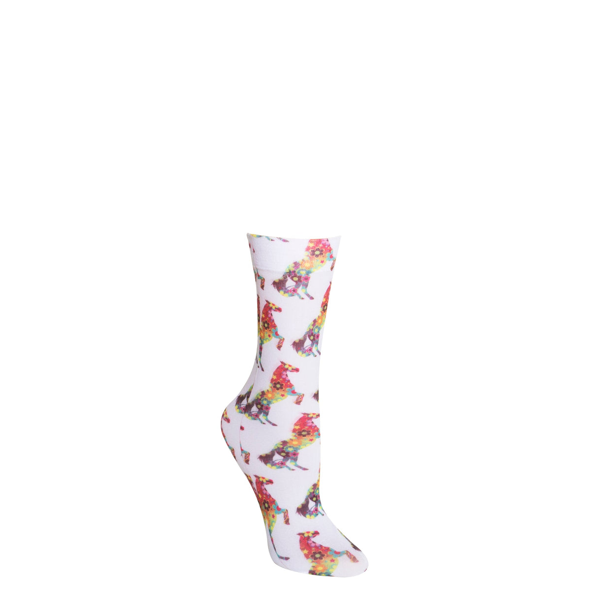 Kids' Zocks Boot Socks - Flower Power Horses