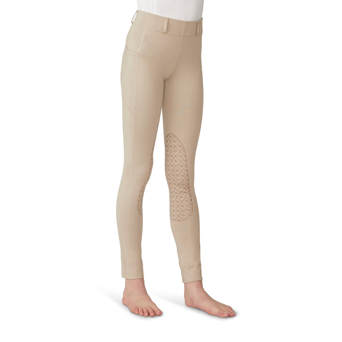 Kids' AeroWick Pull on Silicone Knee Patch Jod - Neutral Beige
