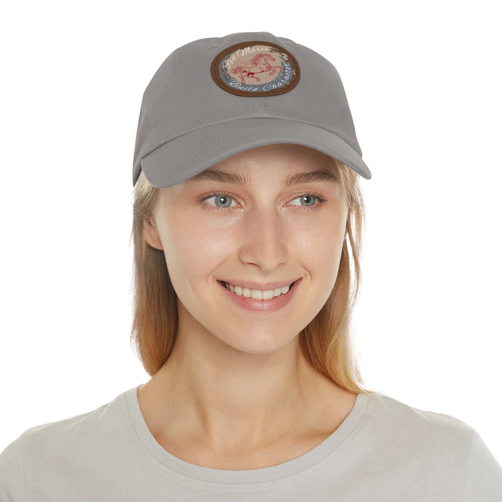 Red Mares Build Character Hat with Leather Patch (Round)
