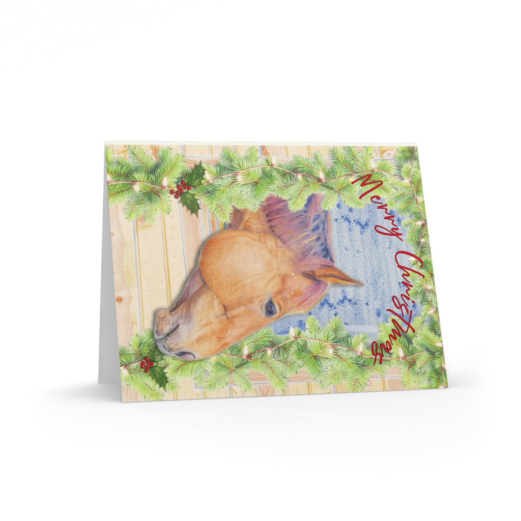 Merry Christmas Horse Greeting Cards Set, Demo