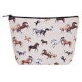 AWST Int'l "Lila" Horses All Over Large Cosmetic Pouch
