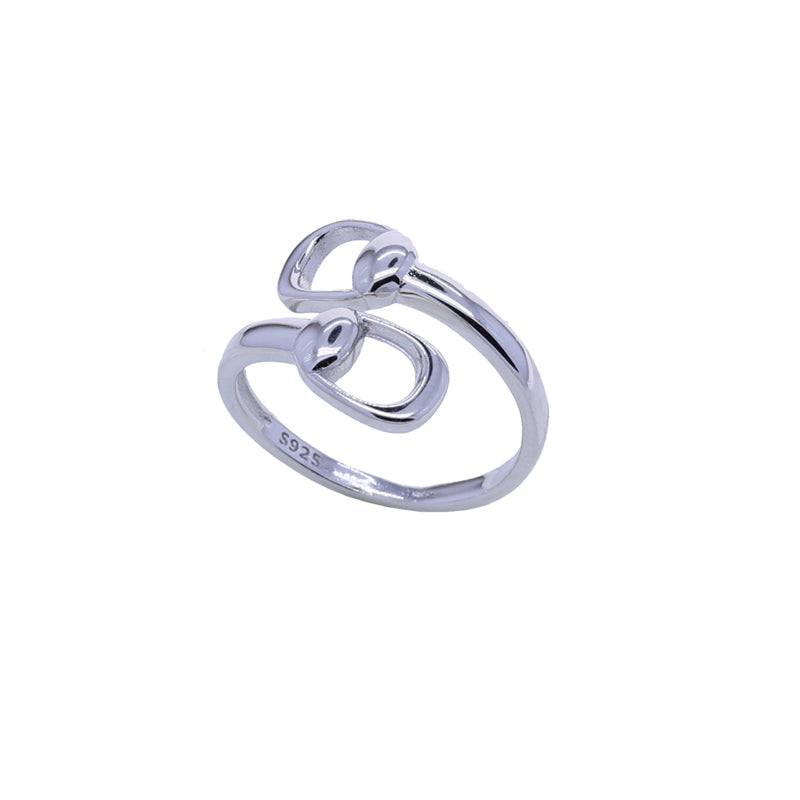 AWST Int'l Snaffle Bit Sterling Silver Adjustable Wrap Ring