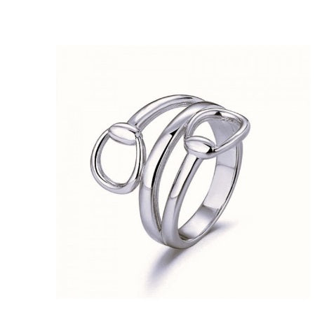 AWST Int'l Snaffle Bit Sterling Silver Wrap Ring