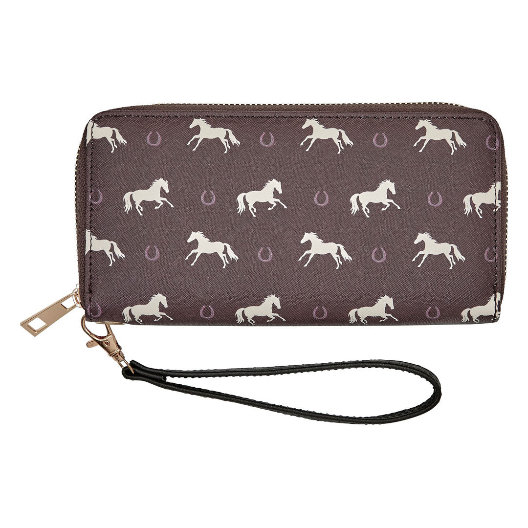 AWST Int'l "Lila" Horses & Horseshoes Clutch Wallet