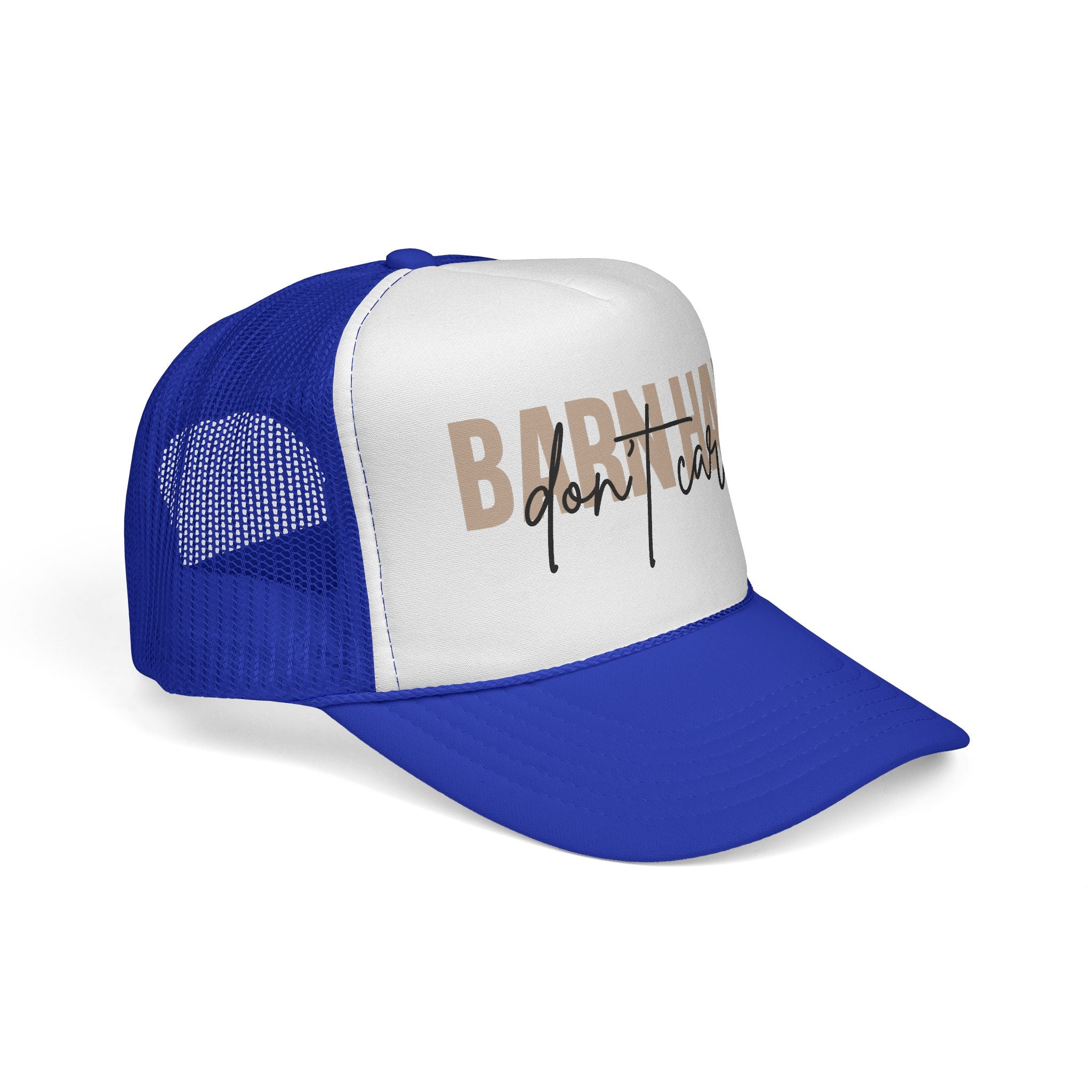 Trucker Cap — "Bad Hair Don't Care" Retro Mesh Hat