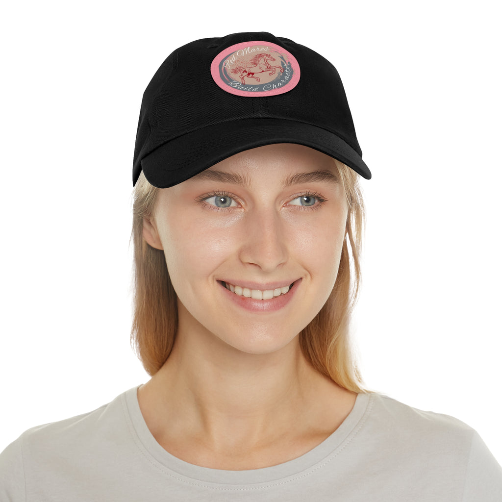 Red Mares Build Character Hat with Leather Patch (Round)