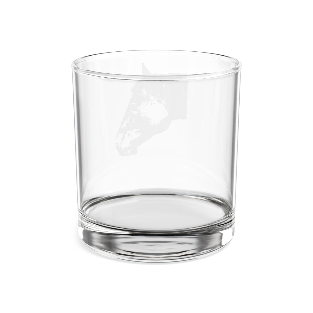 Engraved Whiskey Glass 10.5oz — Thoroughbred Horse Head Design