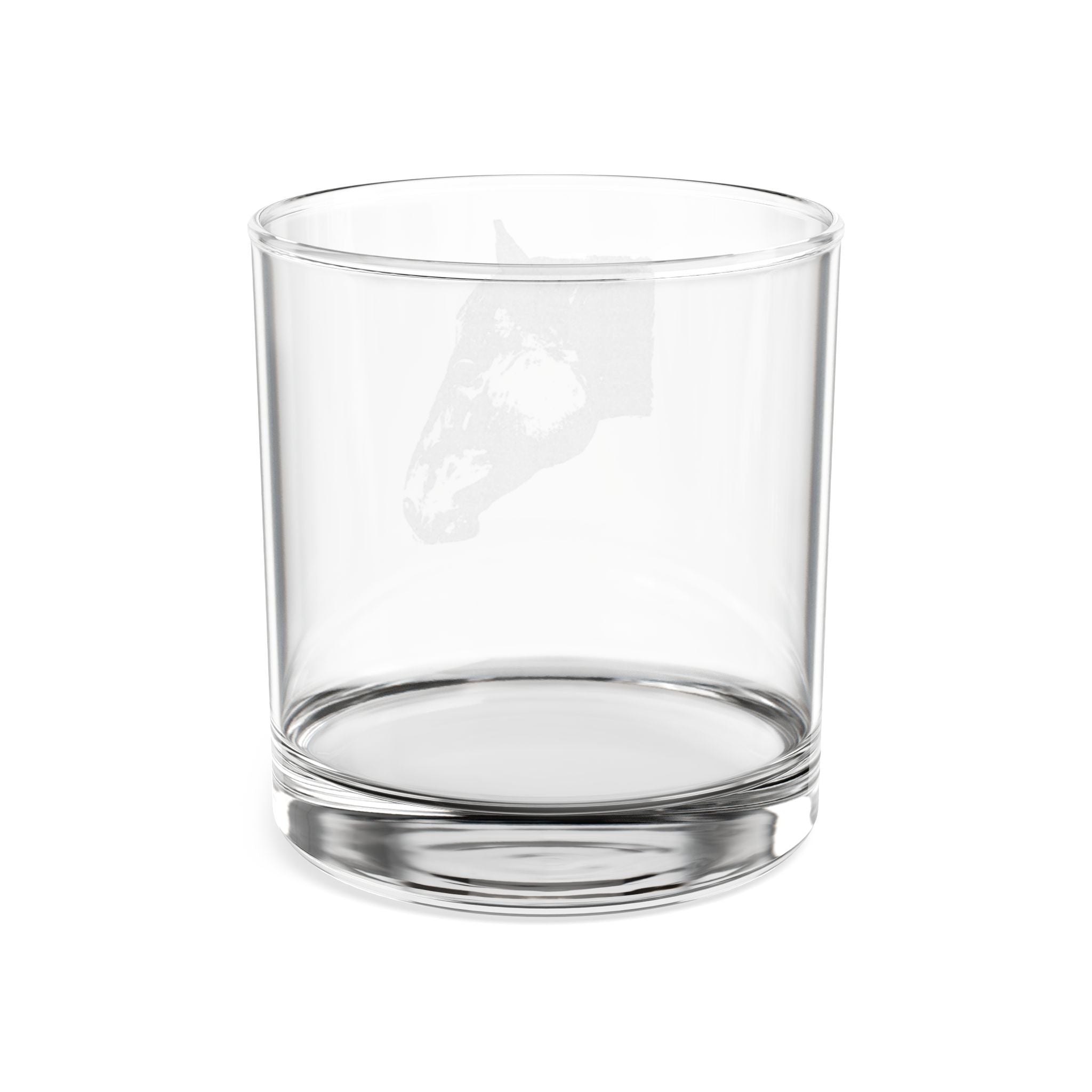 Engraved Whiskey Glass 10.5oz — Thoroughbred Horse Head Design