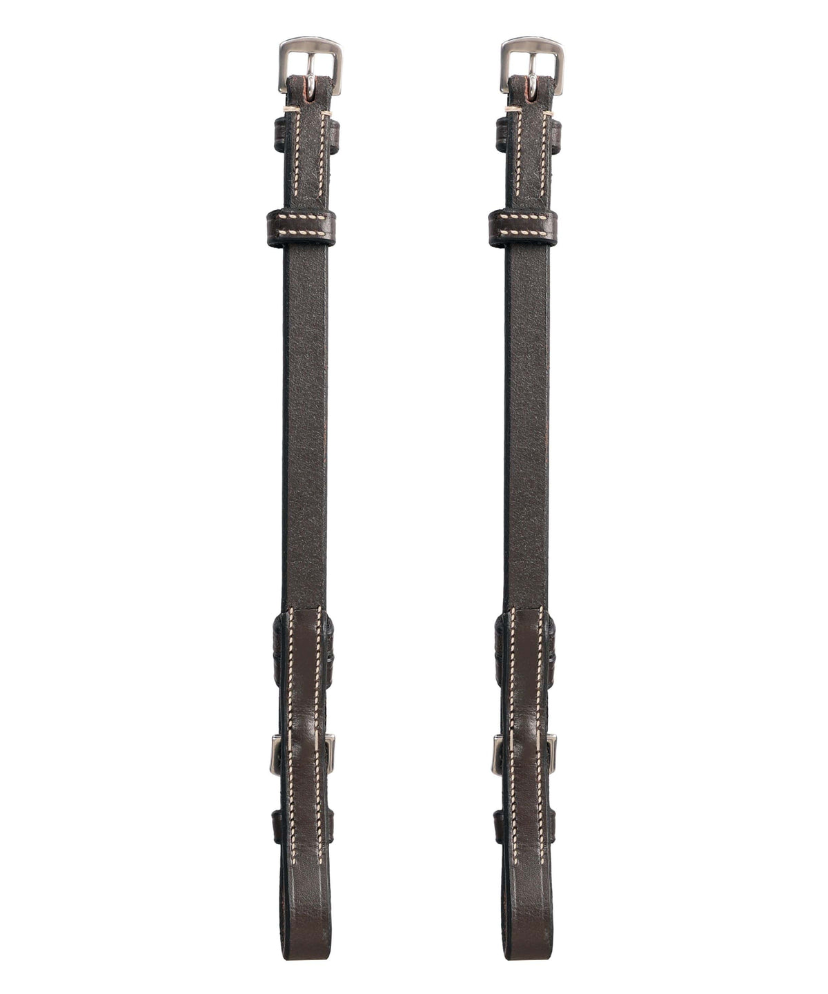ExionPro Bridle Cheek Pieces With Buckle Fastening - White Stitching