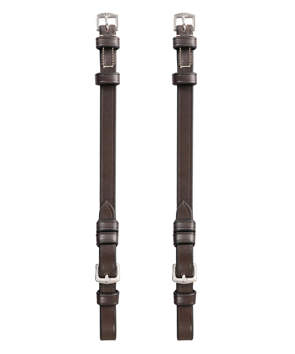 ExionPro Bridle Cheek Pieces With Buckle Fastening - White Stitching