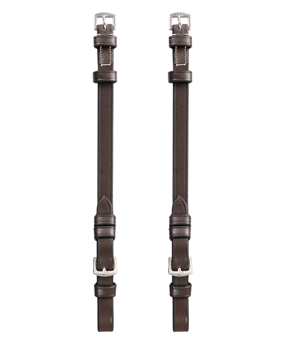 ExionPro Bridle Cheek Pieces With Buckle Fastening - White Stitching