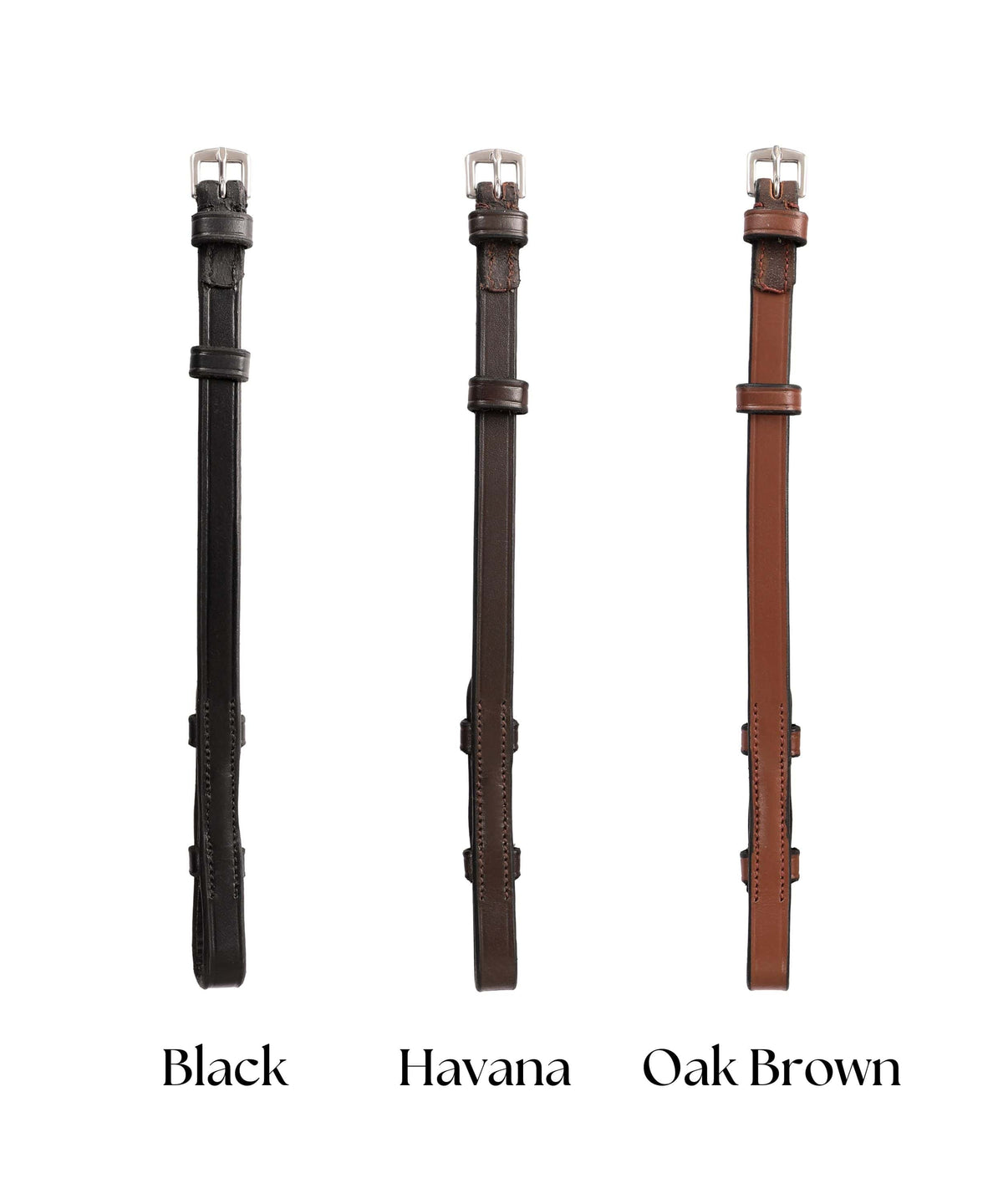 ExionPro Bridle Cheek Pieces With Hook Fastening - Matching Stitching