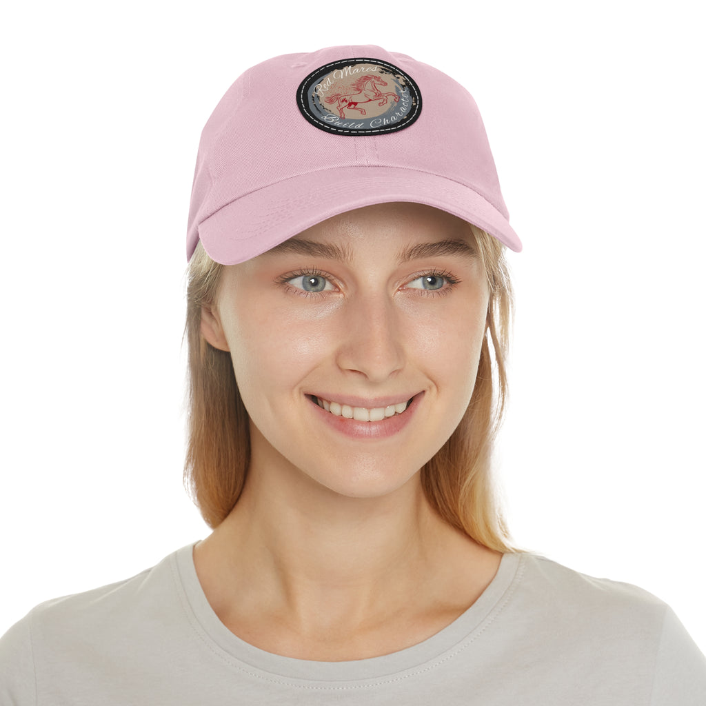 Red Mares Build Character Hat with Leather Patch (Round)