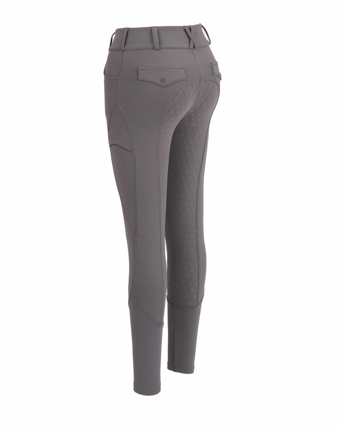 Dove Grey Mid-Weight Winter Full Seat Breeches with Free Belt