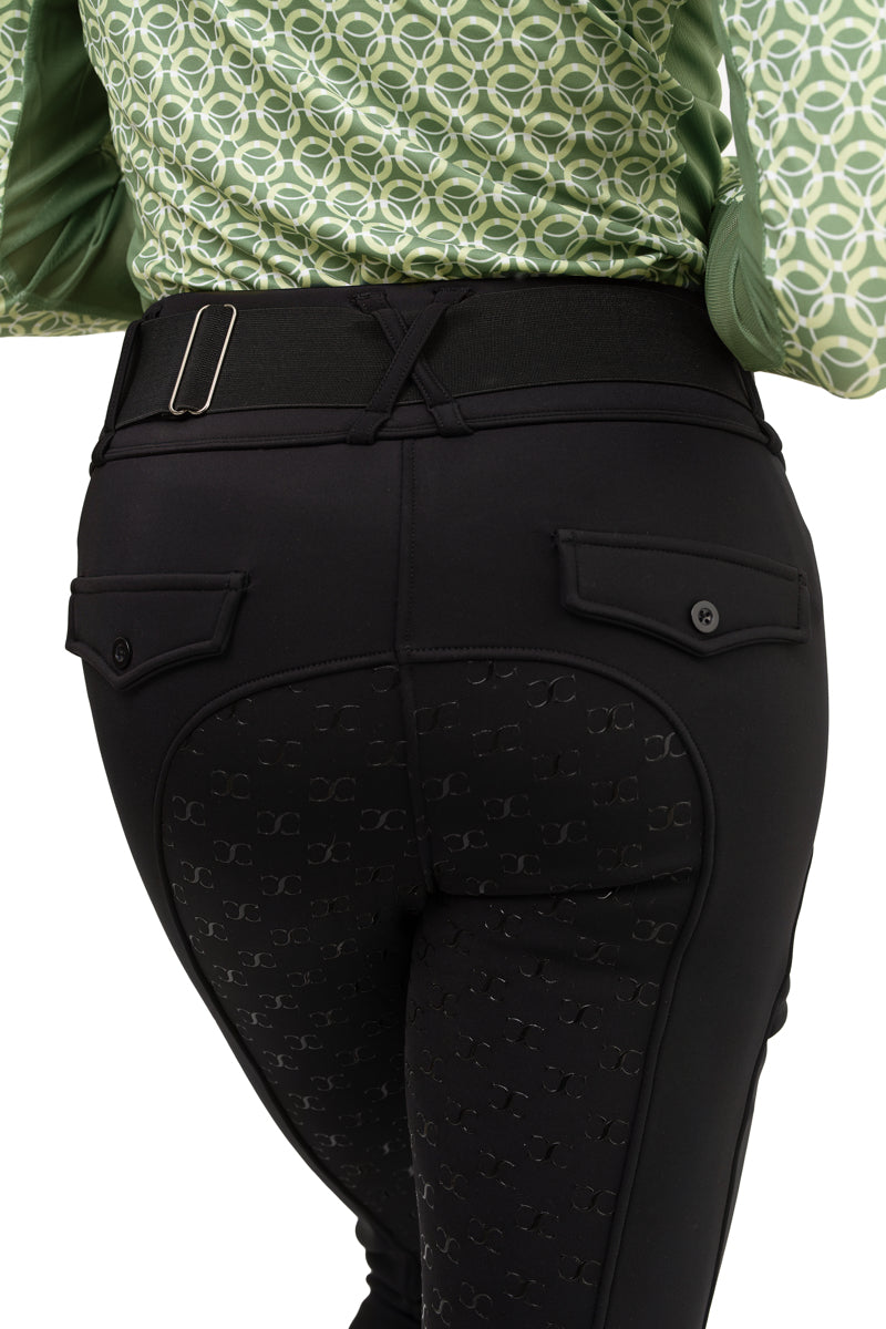 Ultra Warm Arctic Winter Tights in Black with Free Belt