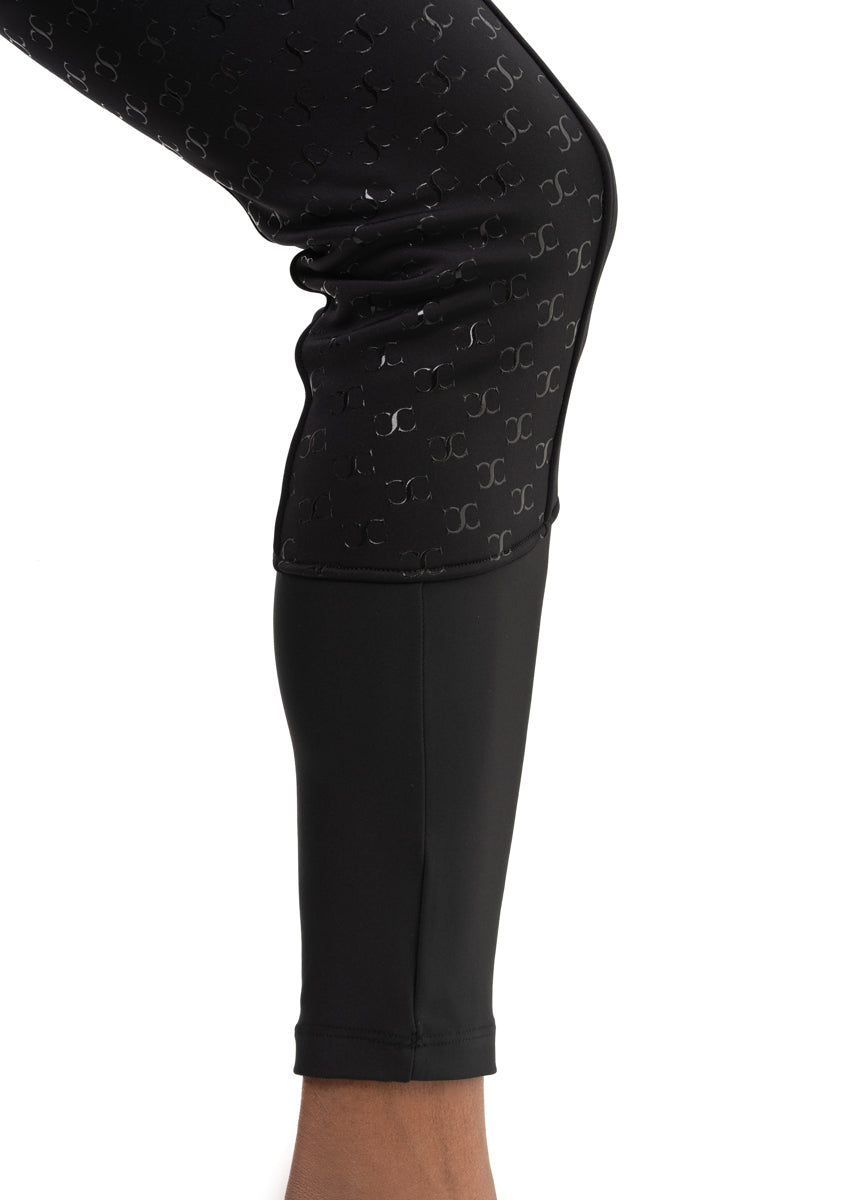 Ultra Warm Arctic Winter Tights in Black with Free Belt