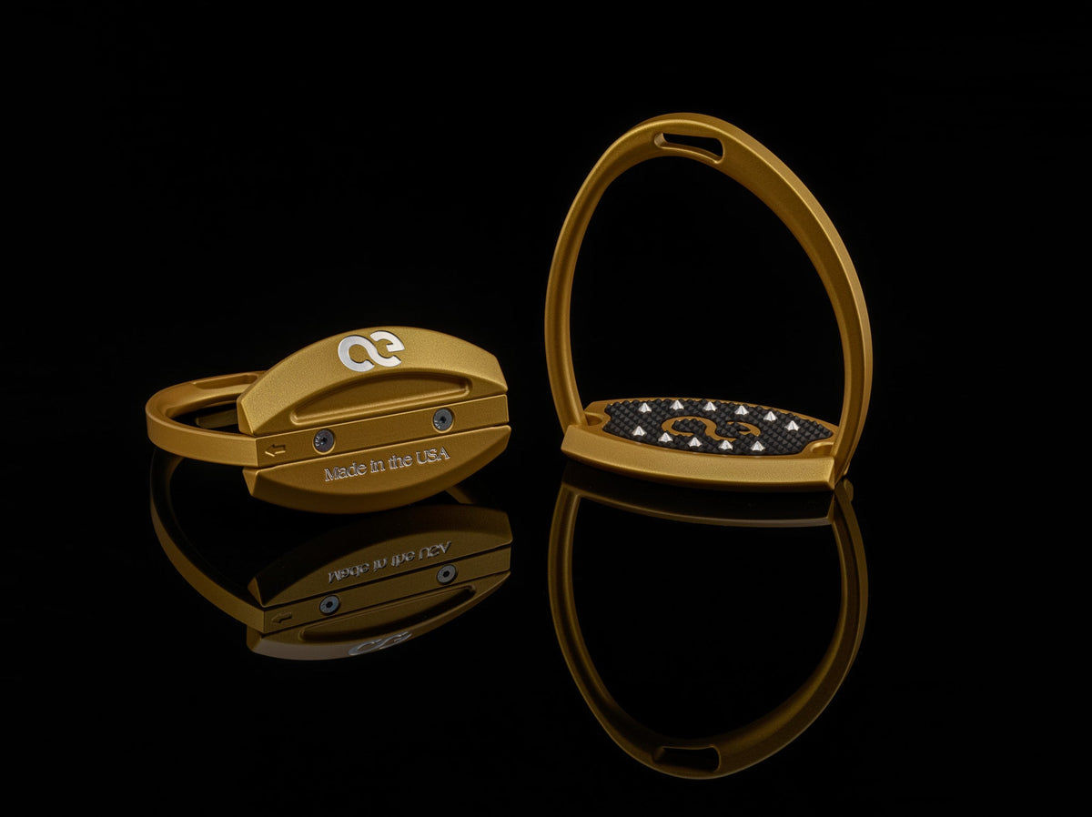 American Equus "Elite" English Stirrups Illusion Gold