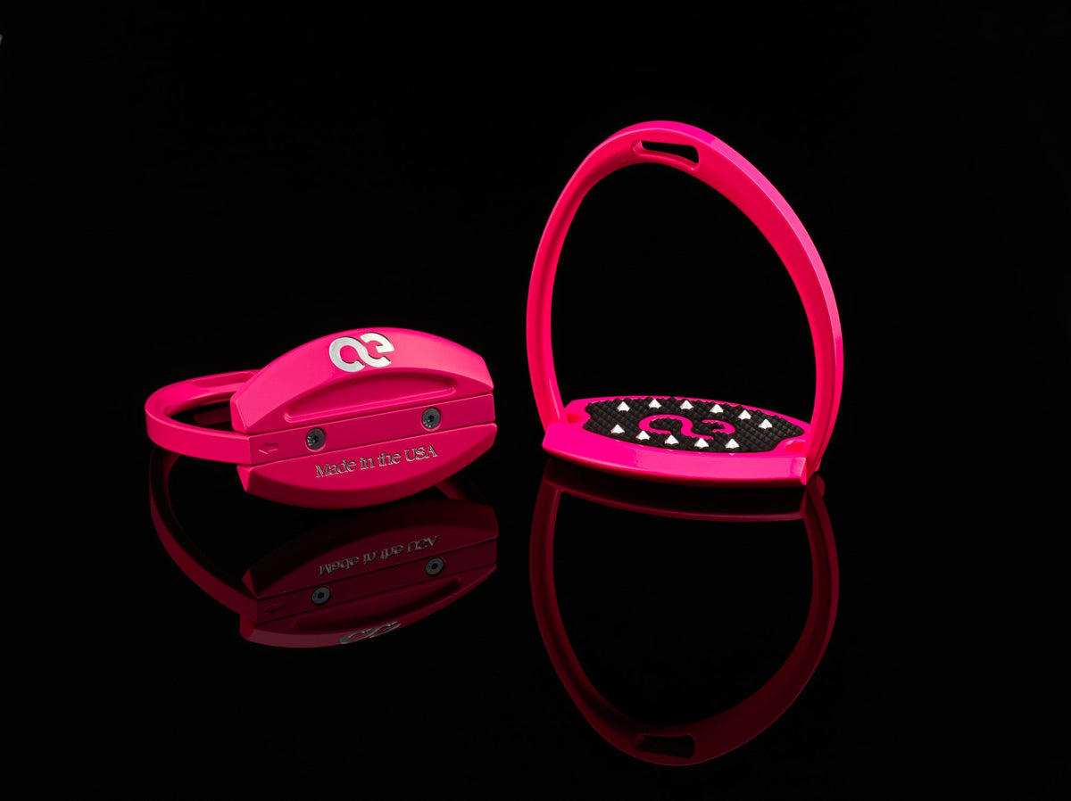 American Equus "Elite" English Stirrups Illusion Pink