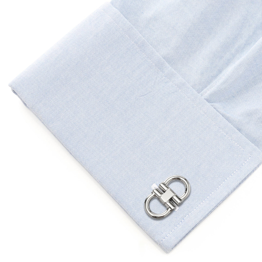 Stainless Steel Horse Bit Cufflinks