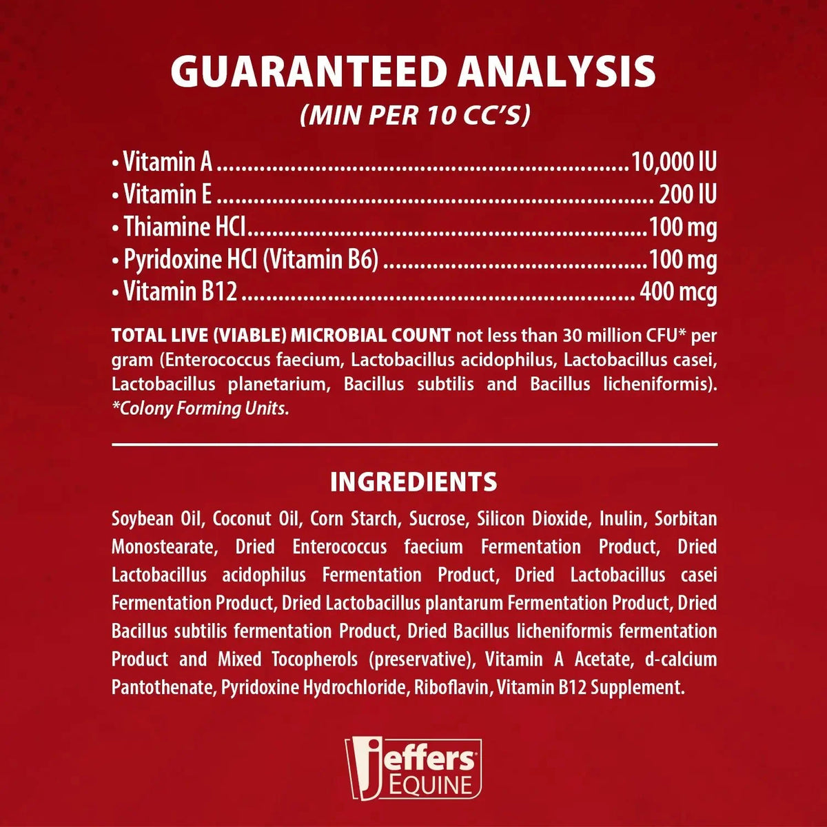 Jeffers Probiotic Gel for Horses, 2 Dose Syringe